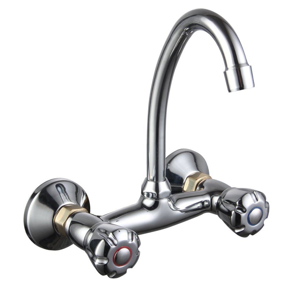 Double Handle Wall Mounted Kitchen Mixer