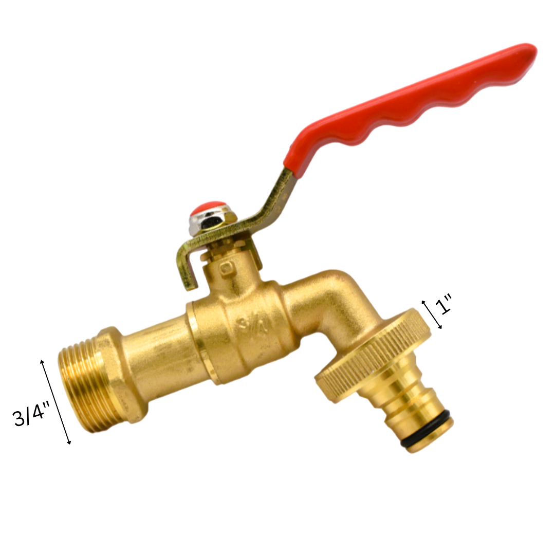 Hose Bibbs Brass 3/4″ Inlet & 1″ Outlet